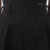 Heavy Cotton Wide Pants in Black sold by MARAIS