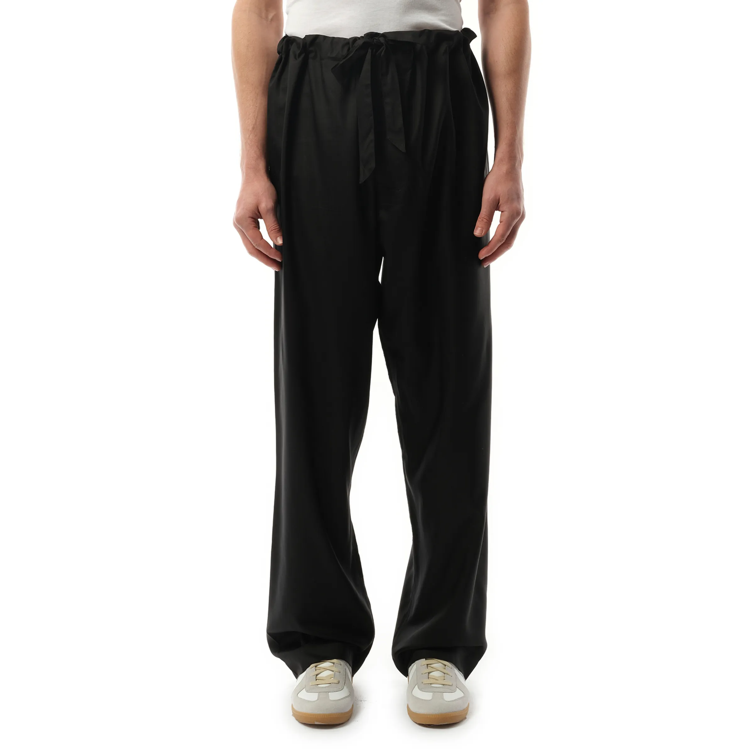 Silk Popeline Pants in Black sold by MARAIS