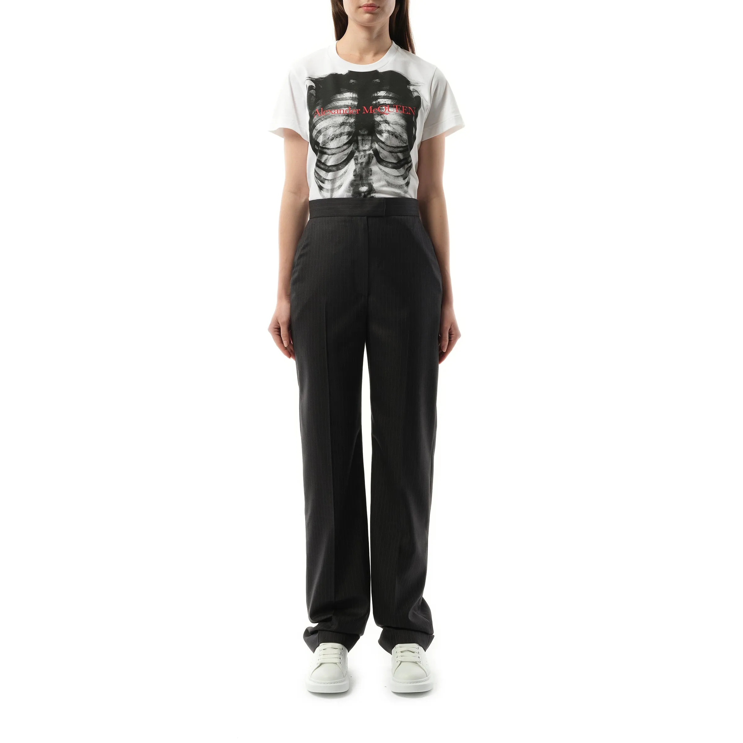 Straight Leg Trousers in Grey sold by MARAIS product image thumbnail 4