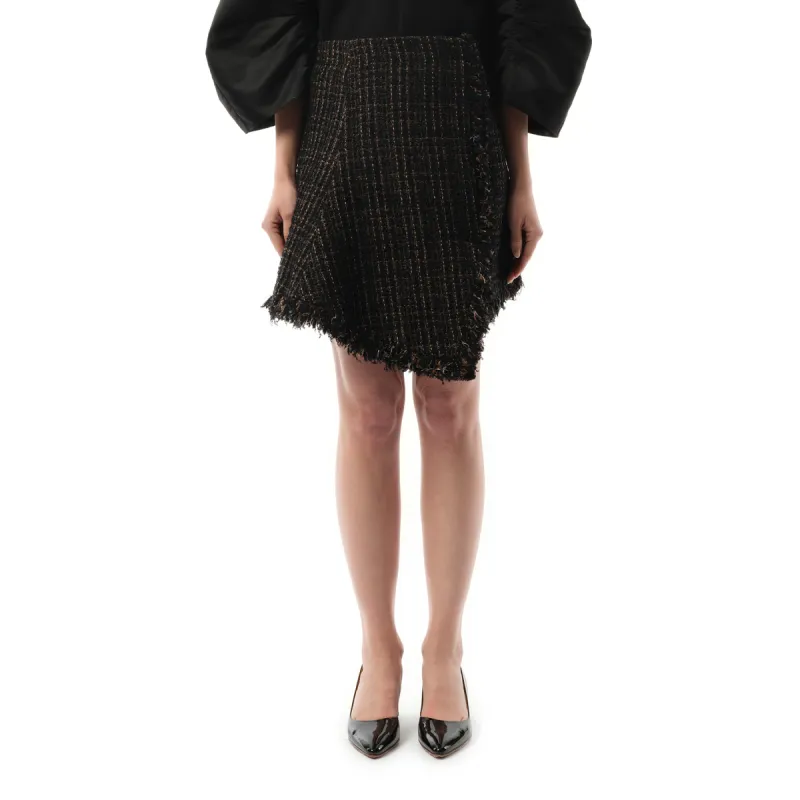 Tweed Skirt in Black/Brown sold by MARAIS
