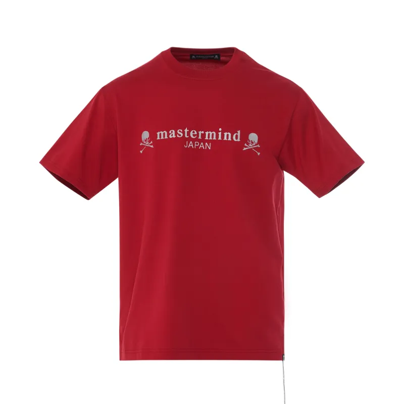 Reflective Skull Logo T-Shirt in Red sold by MARAIS