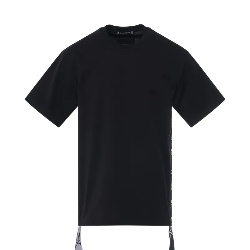 Logo Jacquard Tape T-Shirt in Black sold by MARAIS