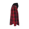 Hooded Plaid Shirt in Red sold by MARAIS