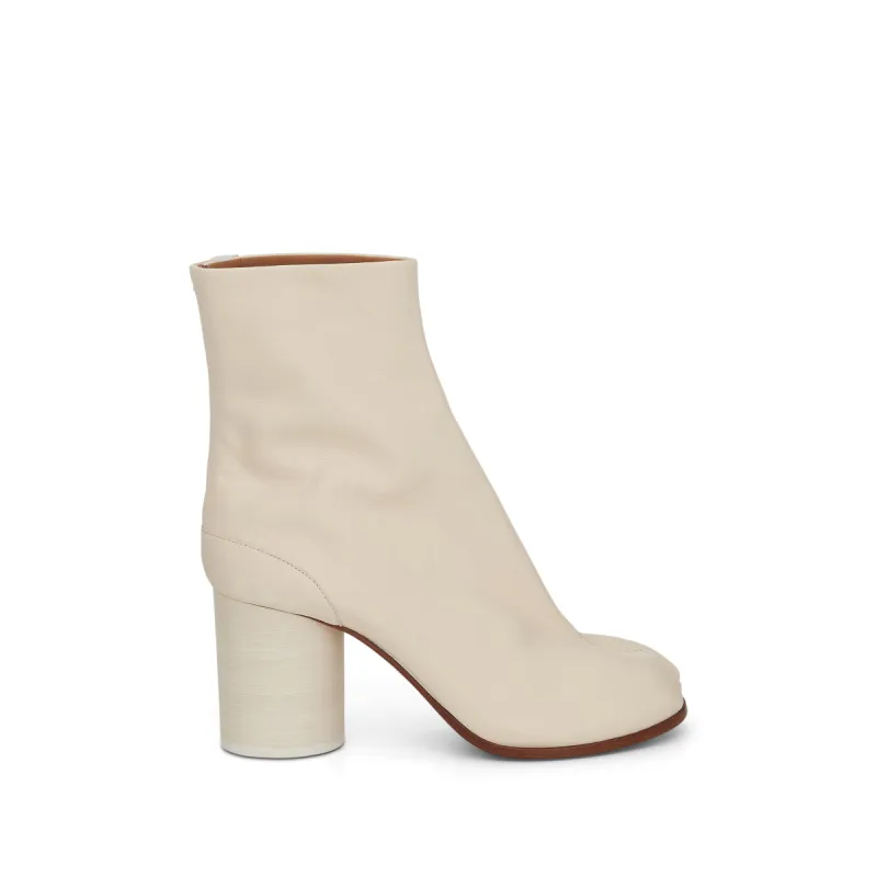 Tabi Ankle Boots 8cm Heel in White sold by MARAIS