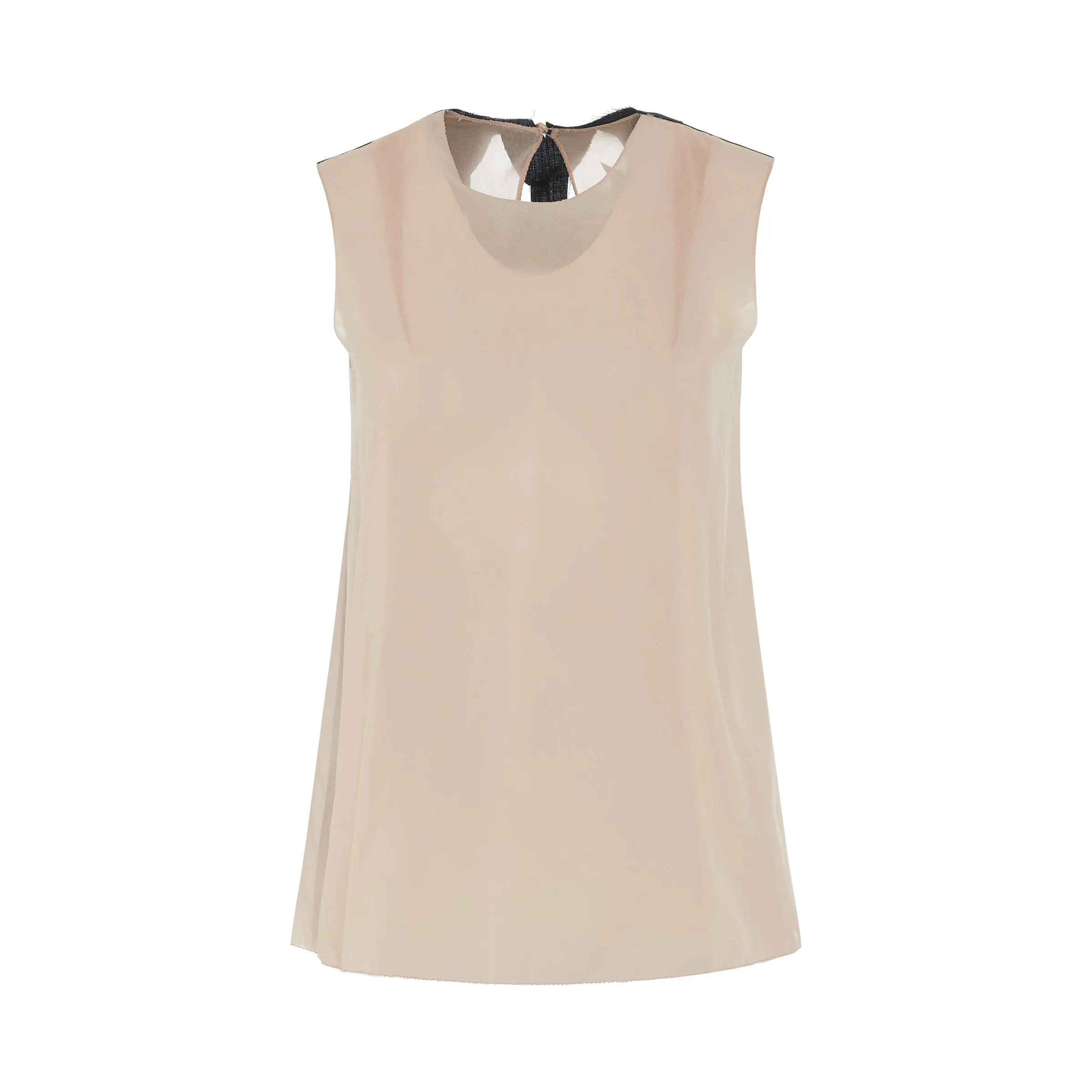 Silk Blend Short Sleeve Top in Skin sold by MARAIS
