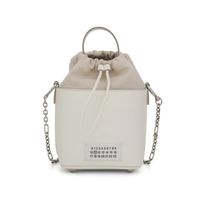 Small 5AC Bucket Bag in White sold by MARAIS