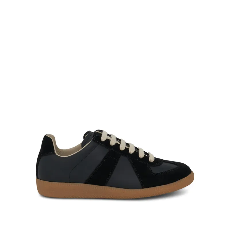 Replica Leather Sneaker in Black sold by MARAIS