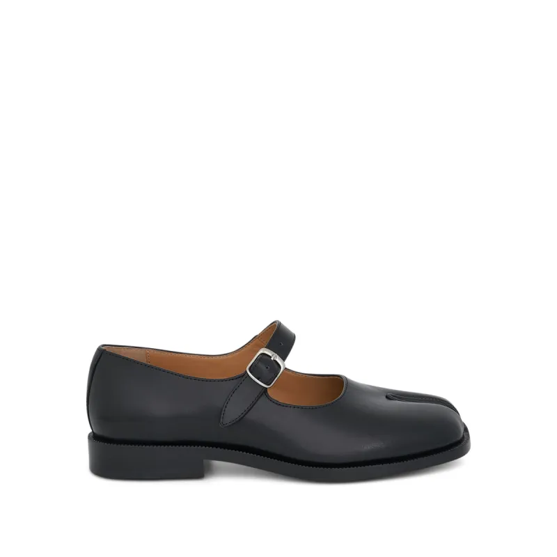 Tabi Mary Janes with Strap in Black sold by MARAIS
