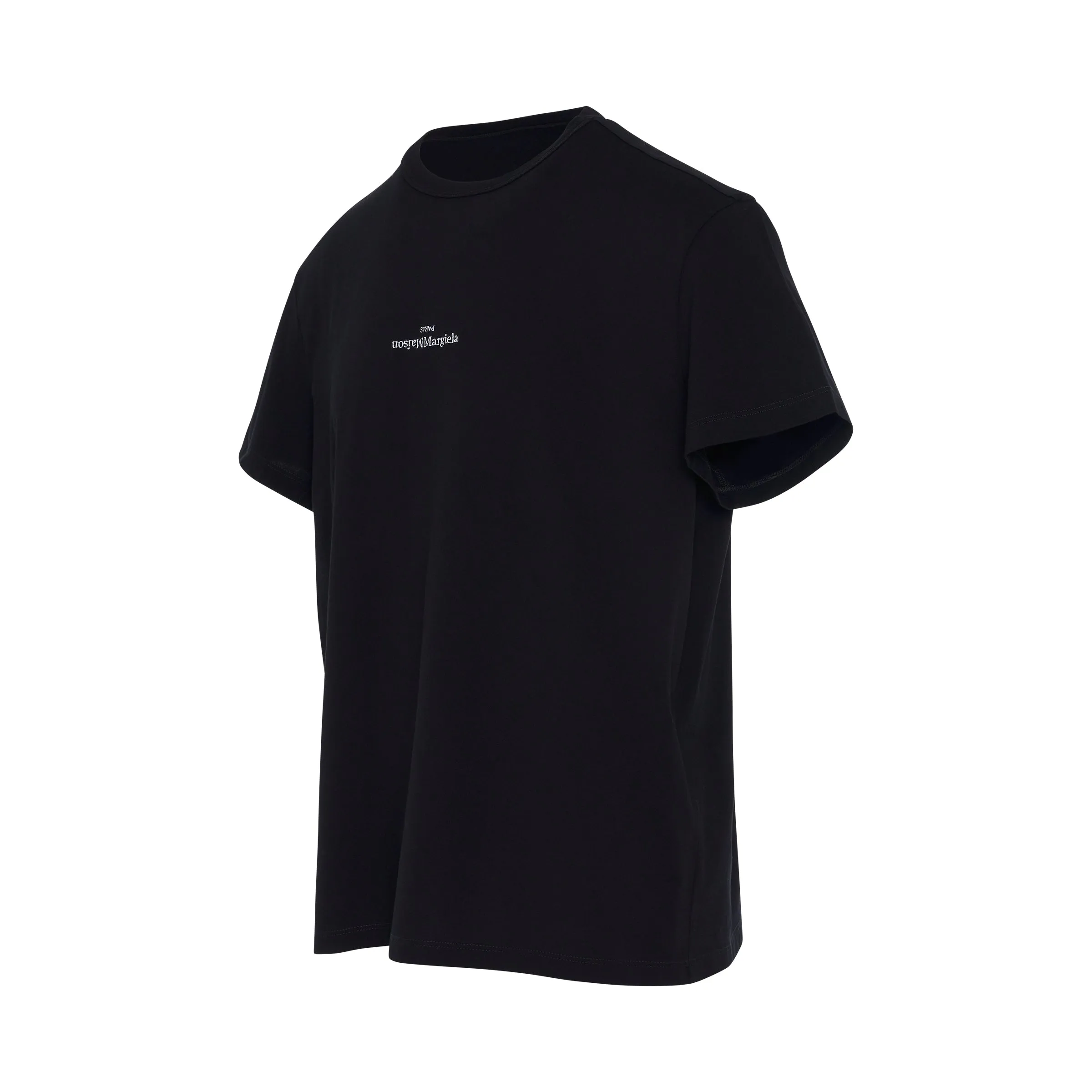 Upside Down Logo T-Shirt in Black sold by MARAIS product image thumbnail 2