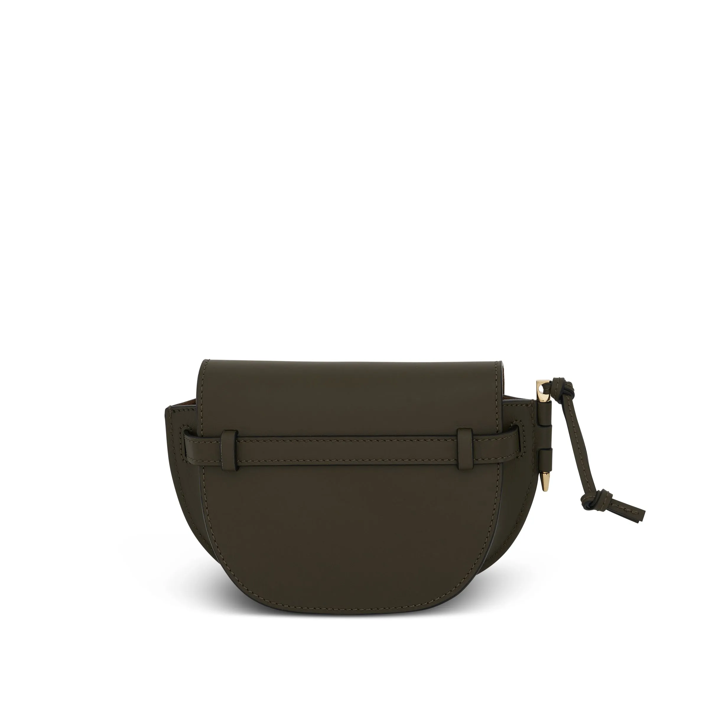 Mini Gate Dual Bag in Soft Calfskin and Jacquard Strap in Green sold by MARAIS product image thumbnail 5