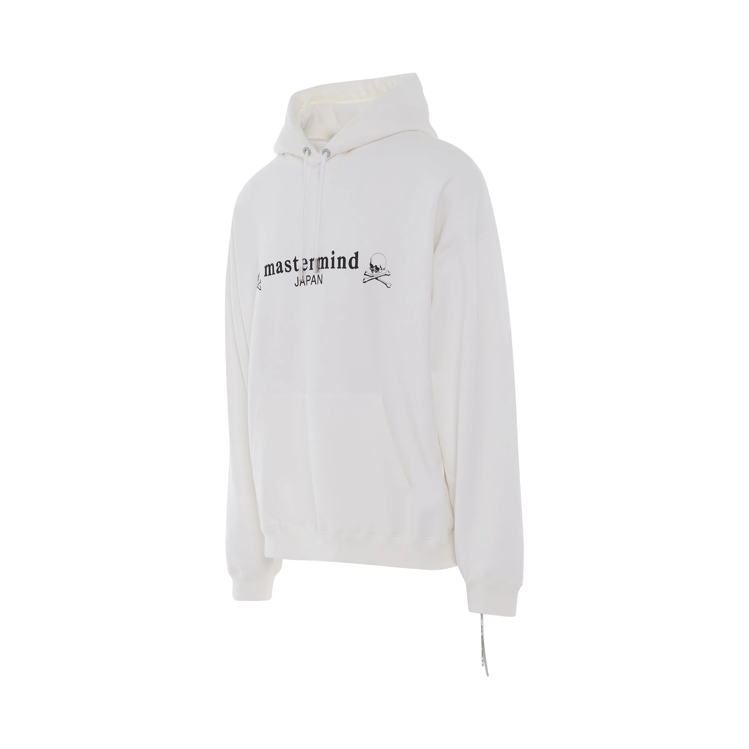 Logo And Skull Boxy Fit Hoodie in White sold by MARAIS product image thumbnail 2