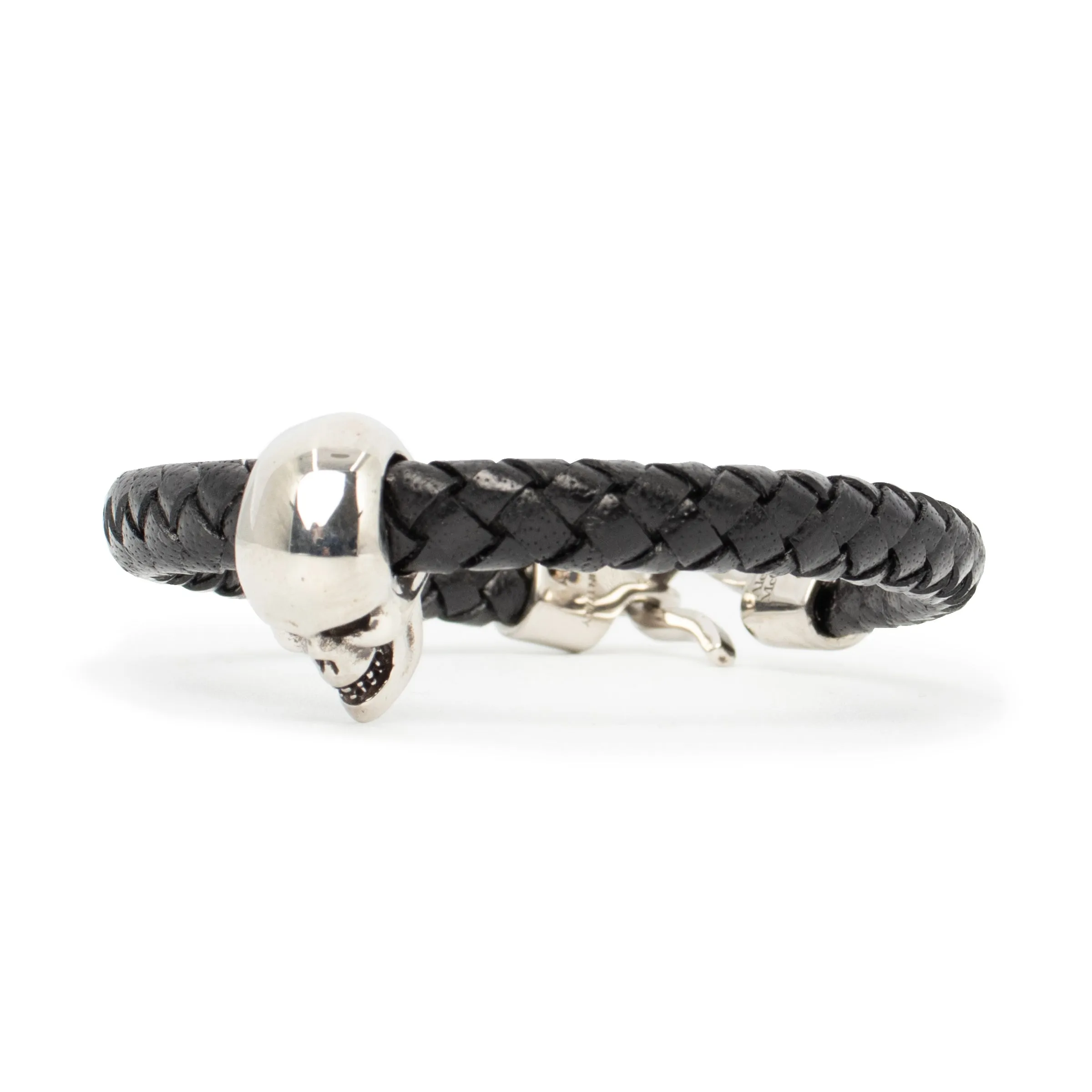 Skull Charm Braided Bracelet in Black sold by MARAIS product image thumbnail 2