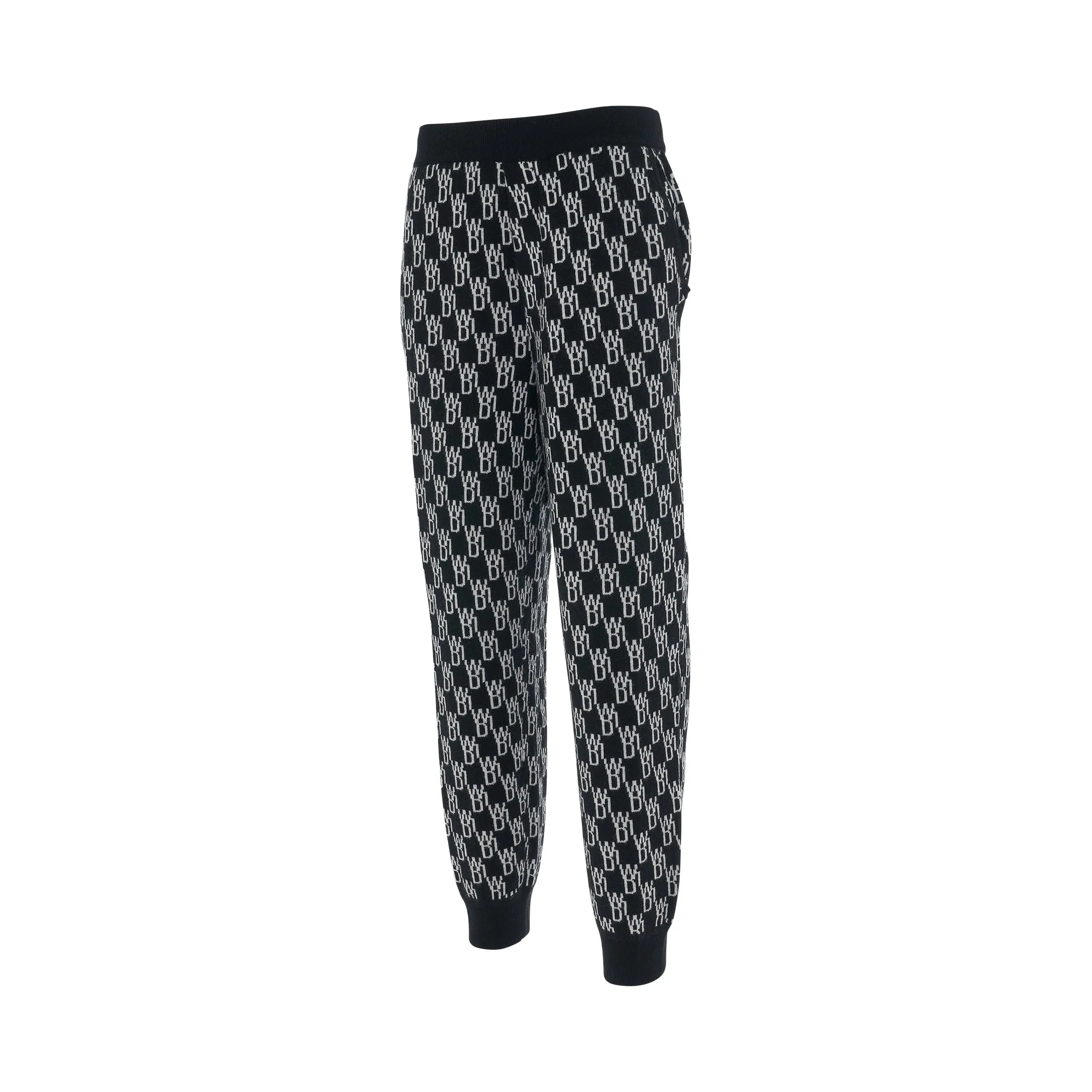 Monogram Knit Jacquard Trouser in Black sold by MARAIS product image thumbnail 2