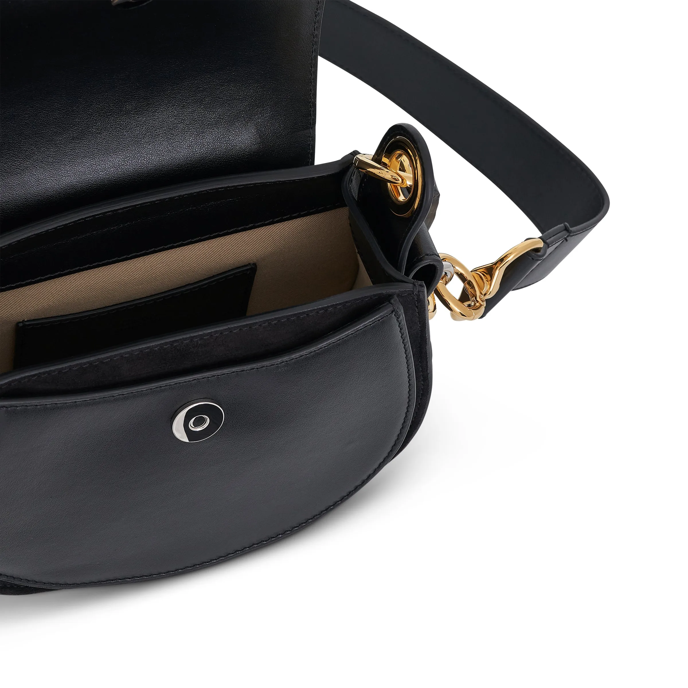 Small Tess Bag in Shiny & Suede Calfskin in Black sold by MARAIS product image thumbnail 4