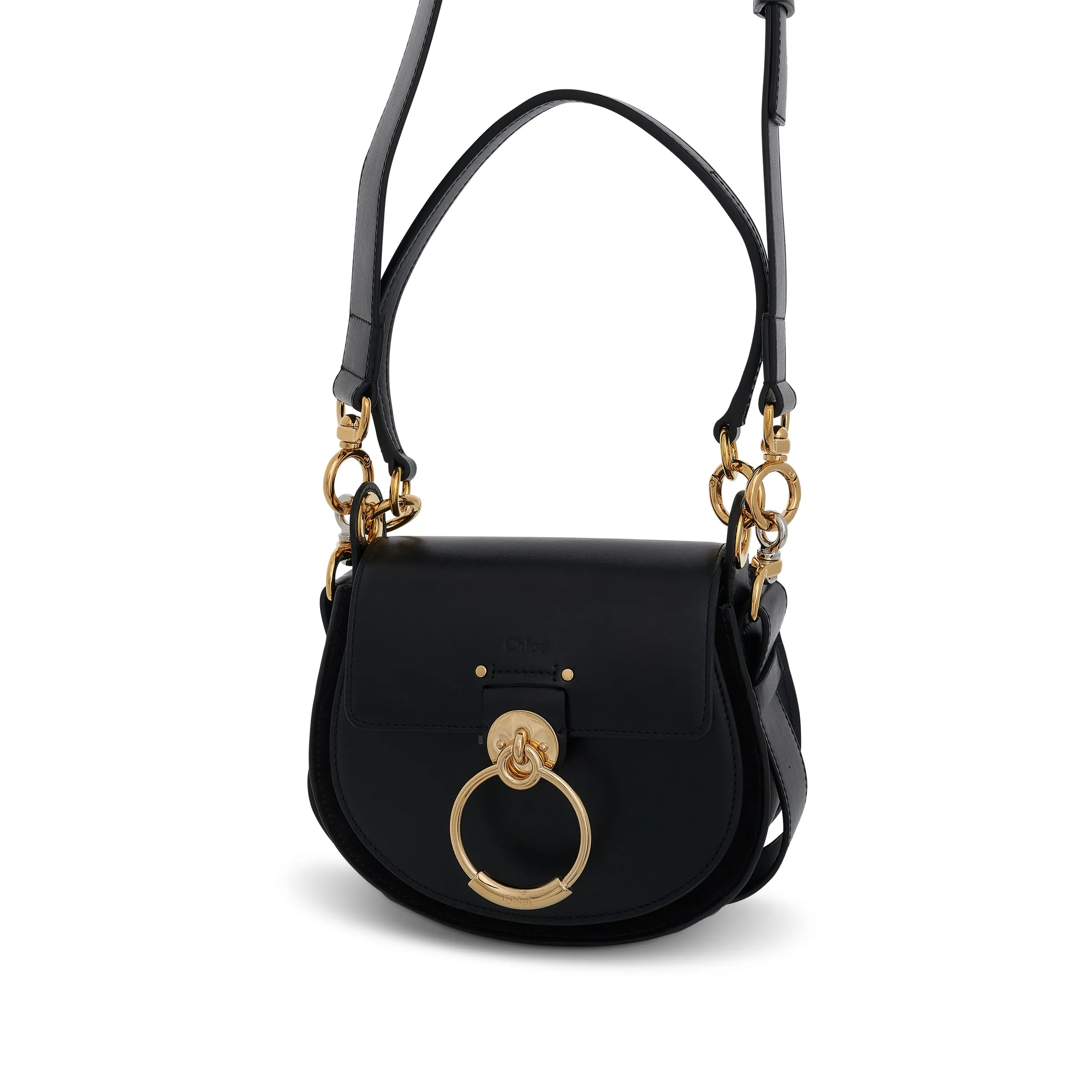 Small Tess Bag in Shiny & Suede Calfskin in Black sold by MARAIS product image thumbnail 2