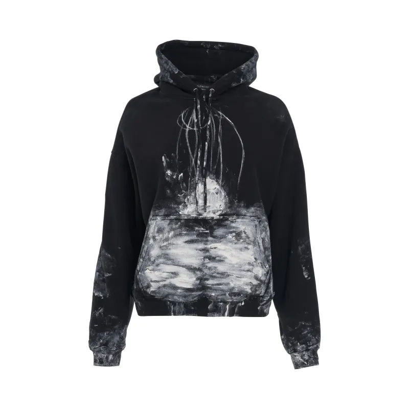Painter Fitted Hoodie in Black made by Balenciaga