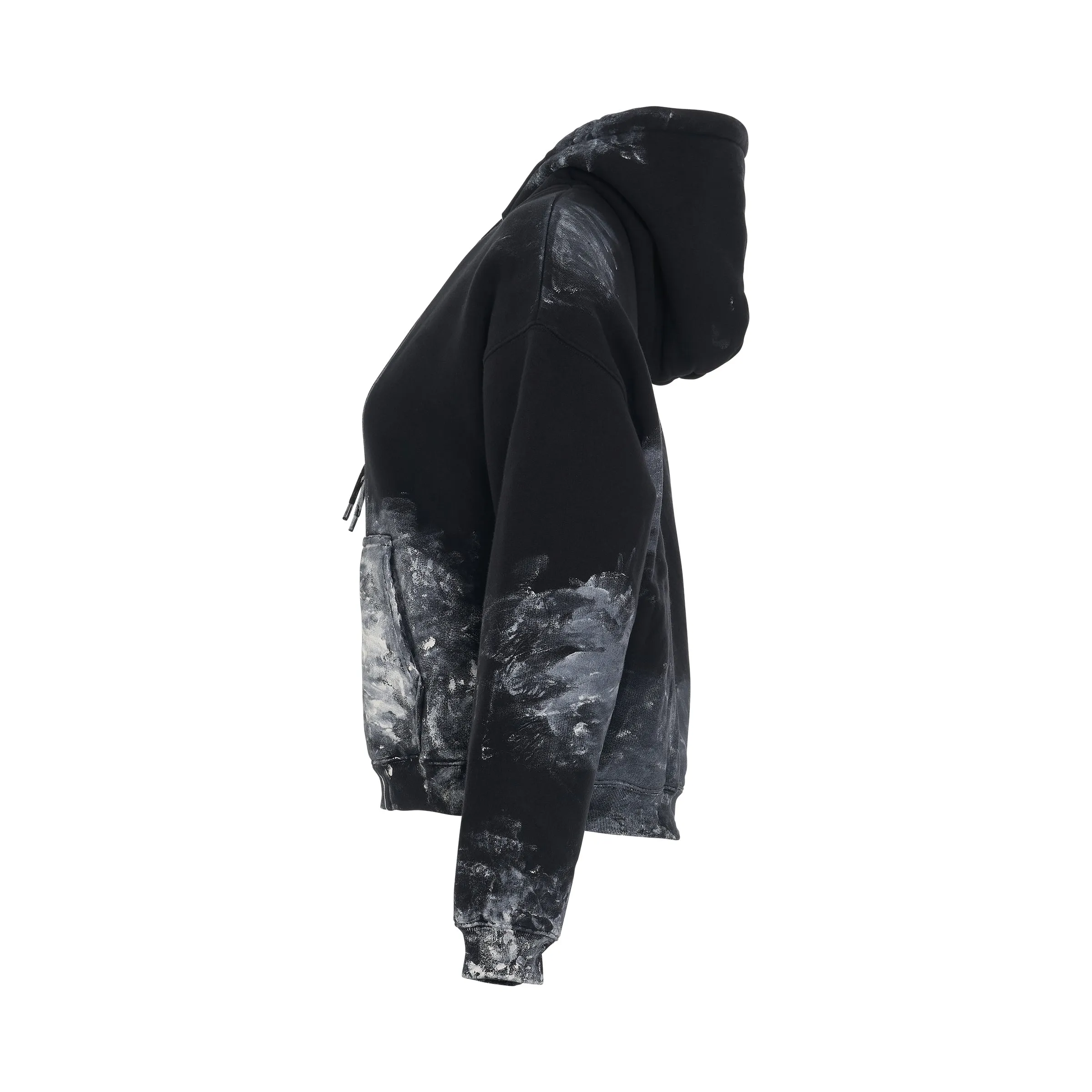 Painter Fitted Hoodie in Black sold by MARAIS product image thumbnail 3