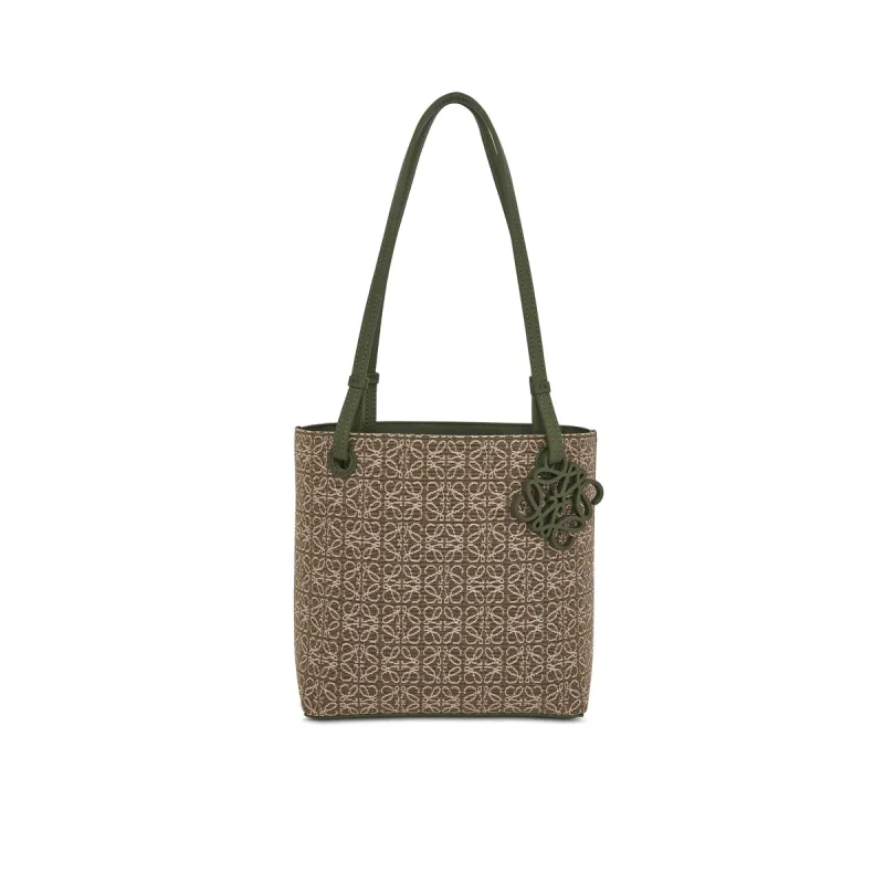 Square Tote Bag Anagram in Green made by Loewe