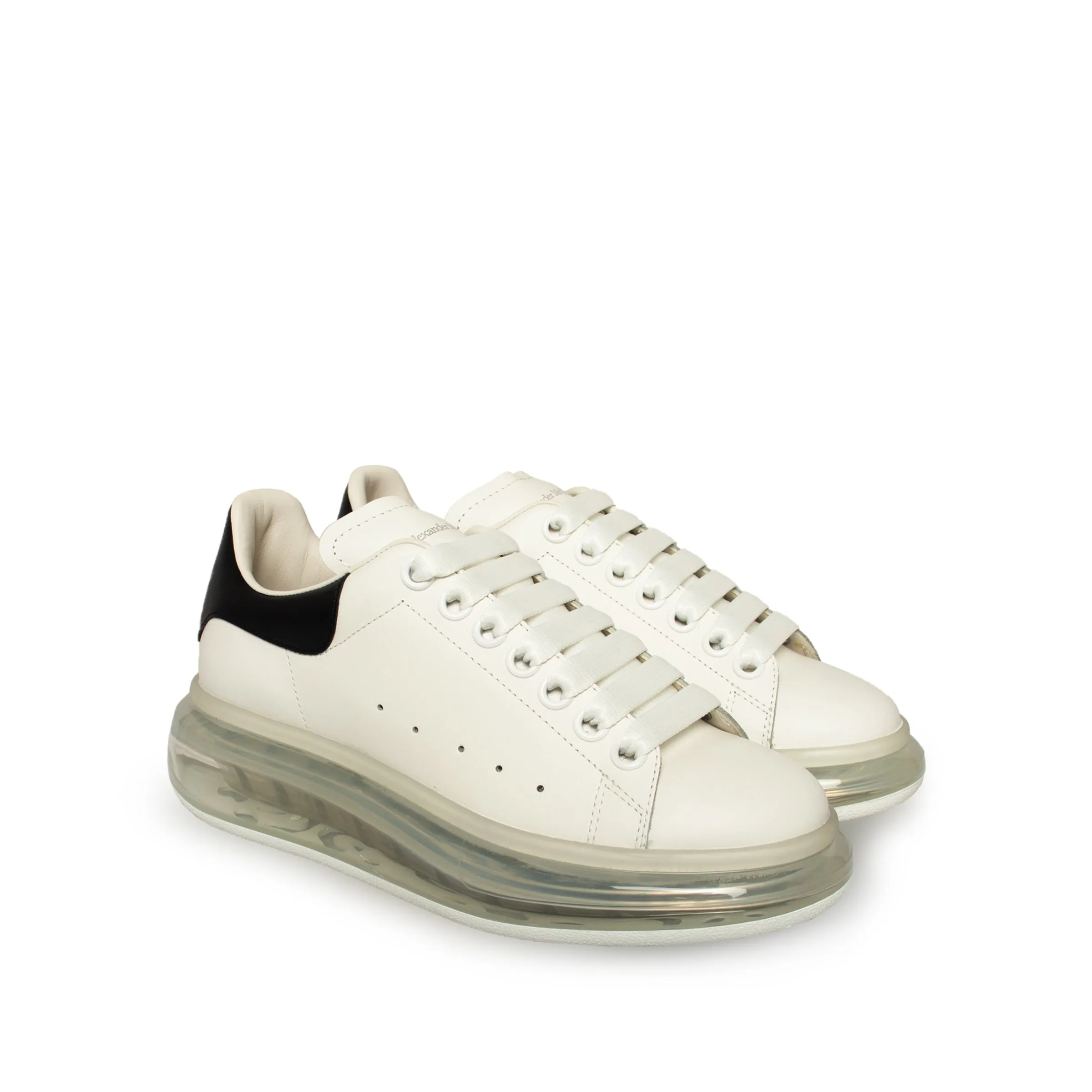 Larry Transparent Sole Sneakers in White/Black sold by MARAIS product image thumbnail 2