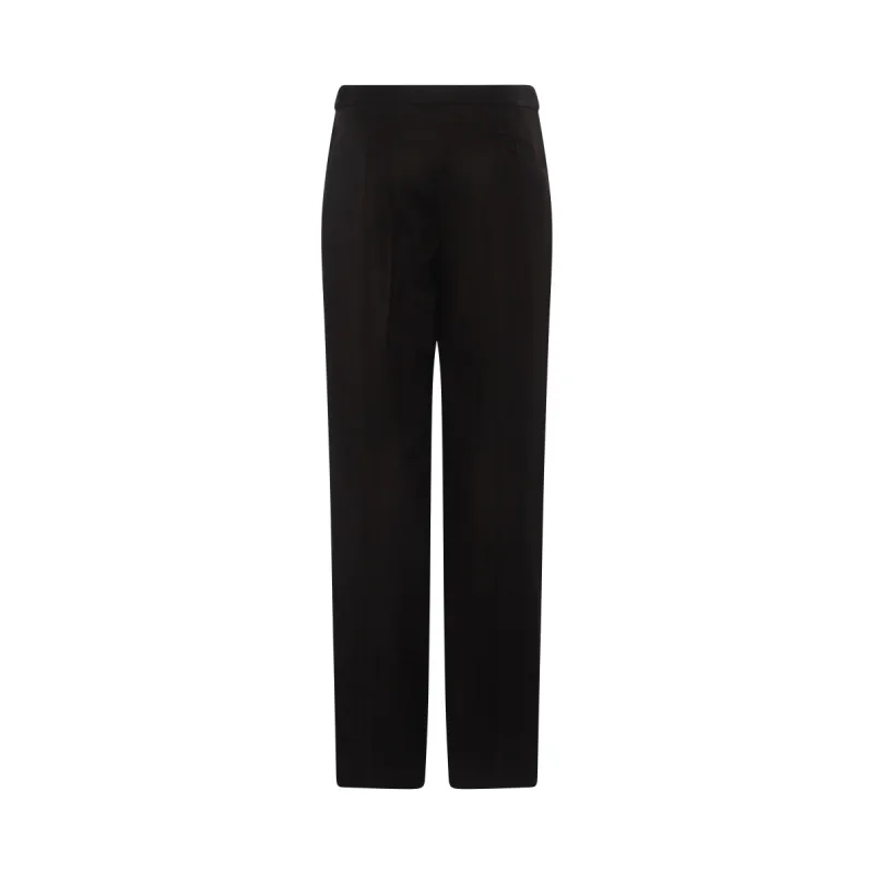 Herringbone Wide Leg Pants in Chocolate sold by MARAIS