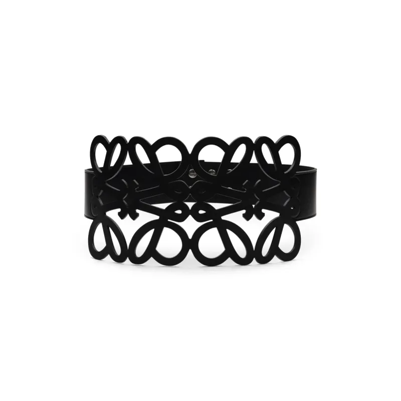 Anagram Cut Out Belt in Black sold by MARAIS