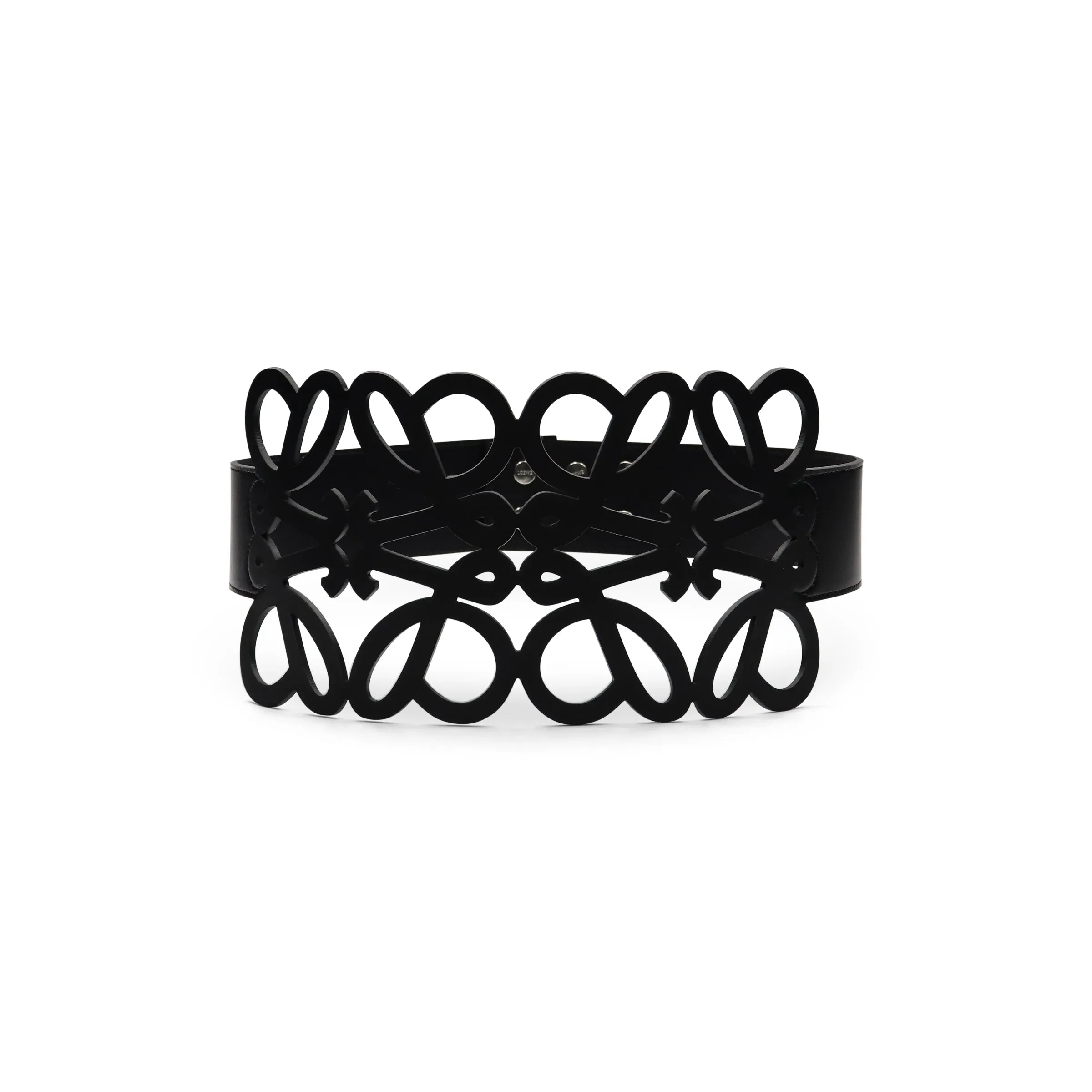 Anagram Cut Out Belt in Black sold by MARAIS
