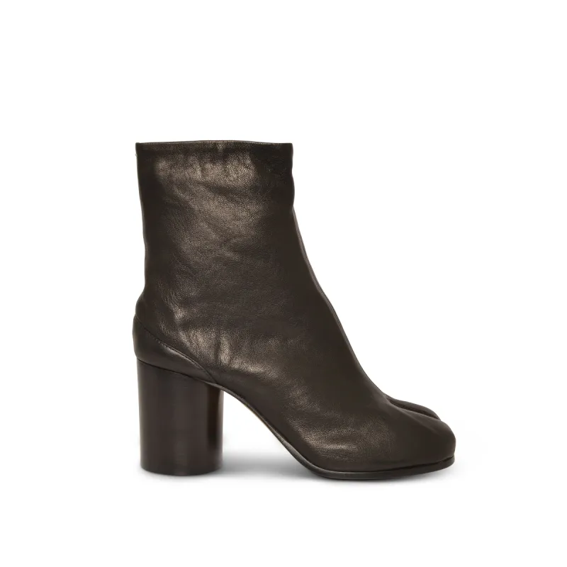 Tabi Ankle Boots 8cm Heel in Black sold by MARAIS