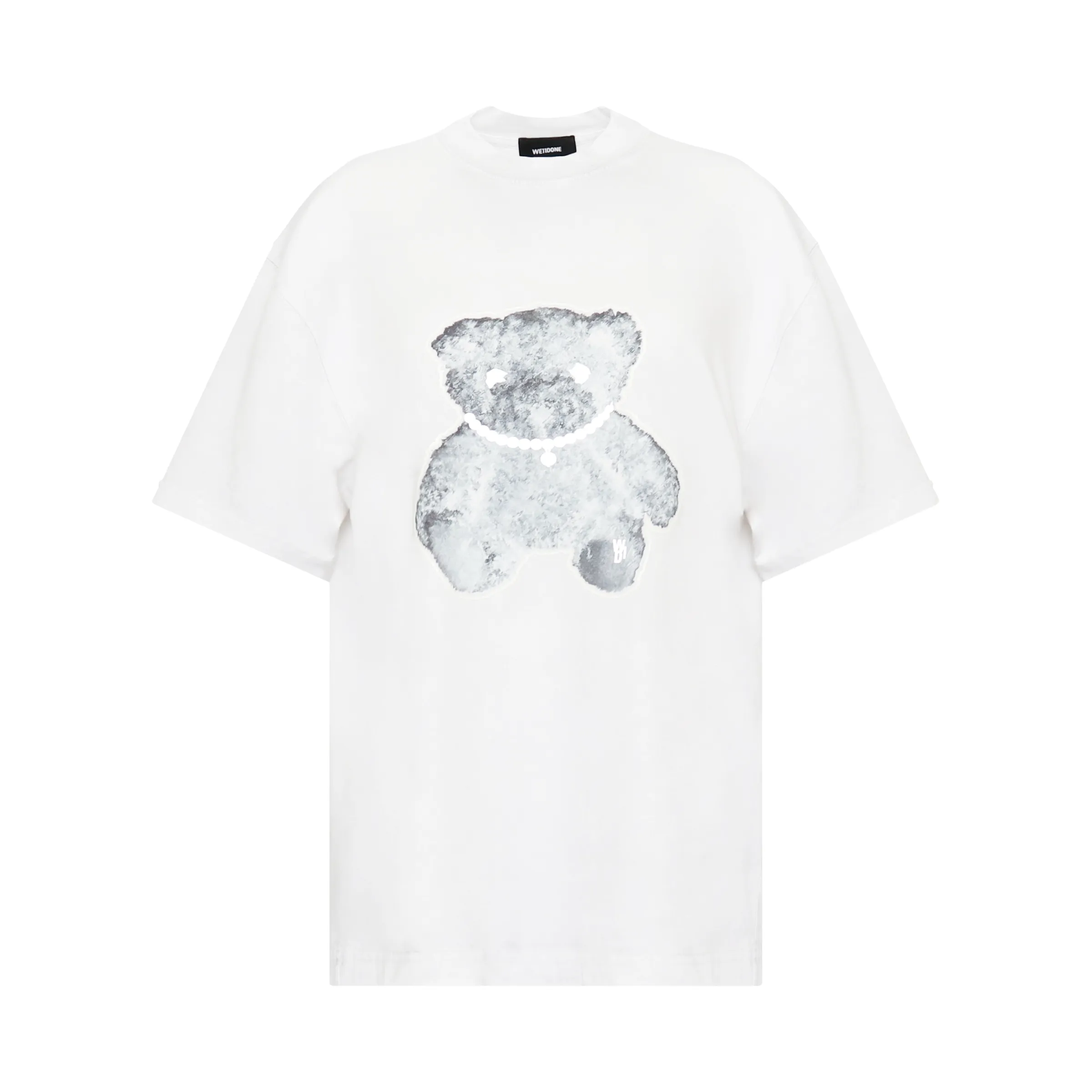 Pearl Necklace Teddy T-Shirt in White sold by MARAIS