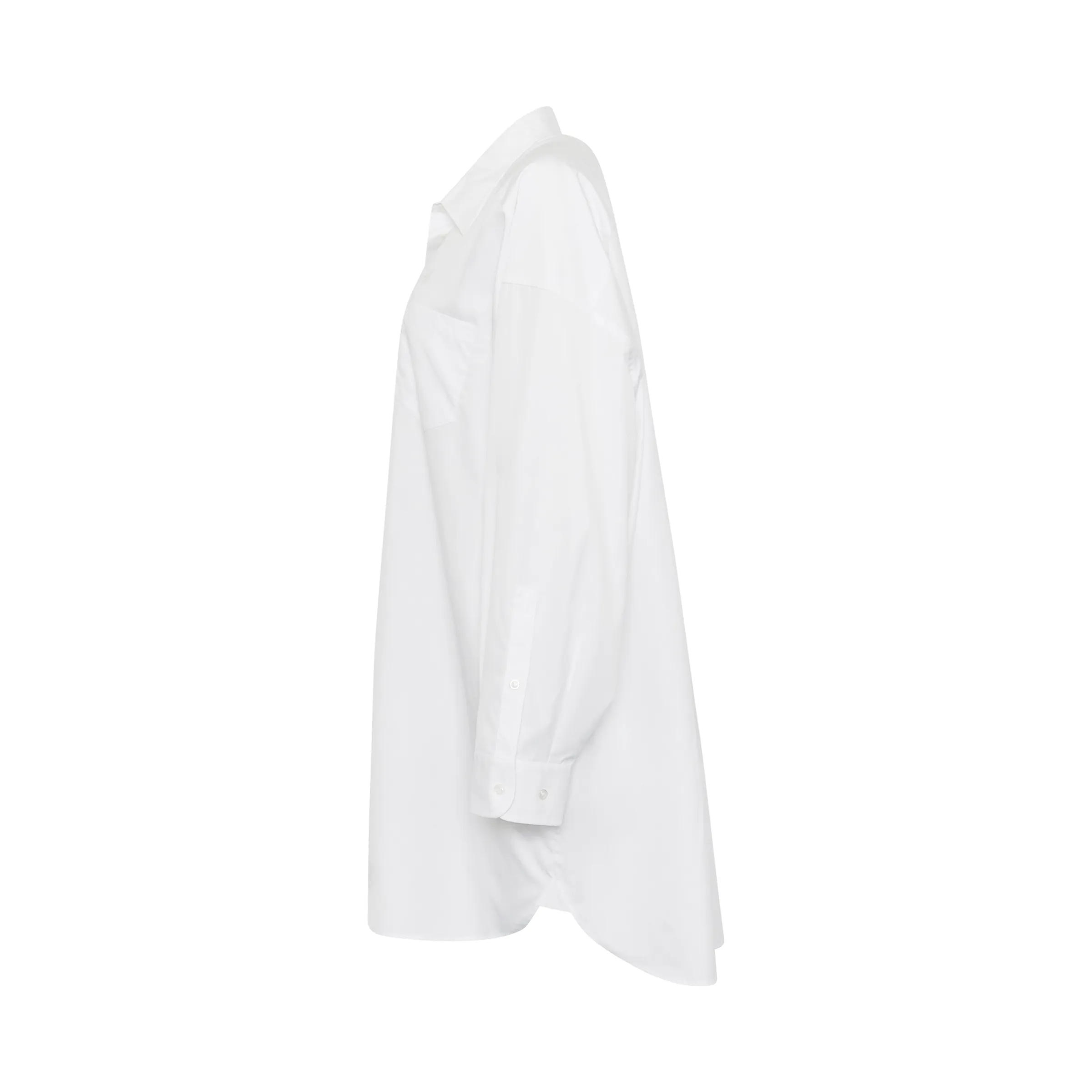 Oversize Cotton Shirt Dress in White sold by MARAIS product image thumbnail 3