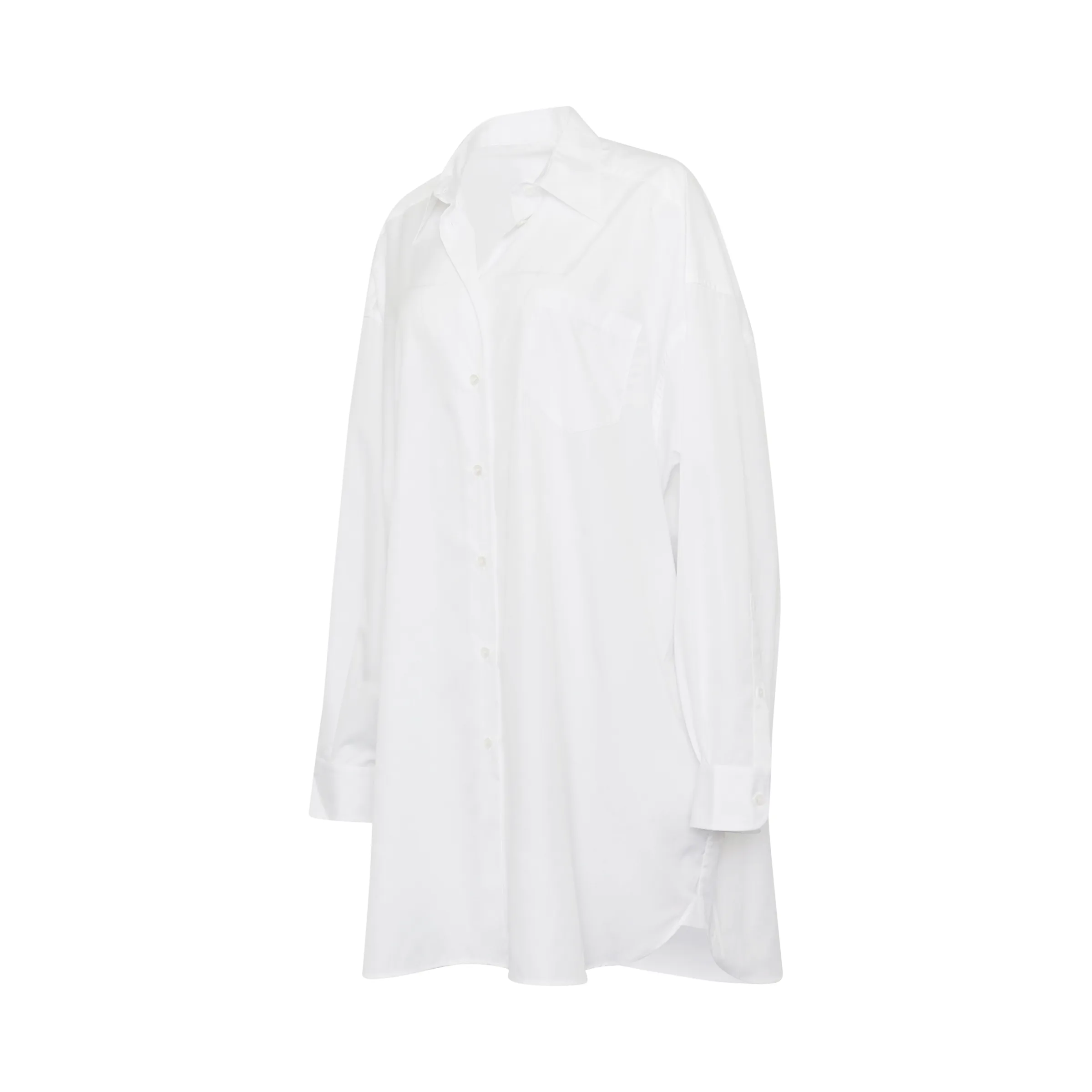 Oversize Cotton Shirt Dress in White sold by MARAIS product image thumbnail 2