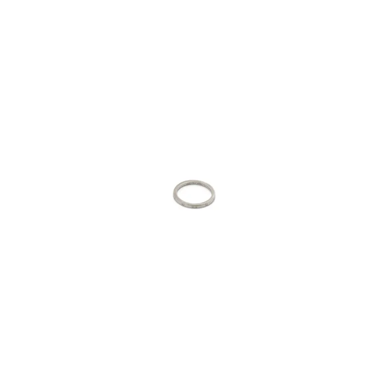 Engraved Numbers Band Slim Ring in Silver sold by MARAIS