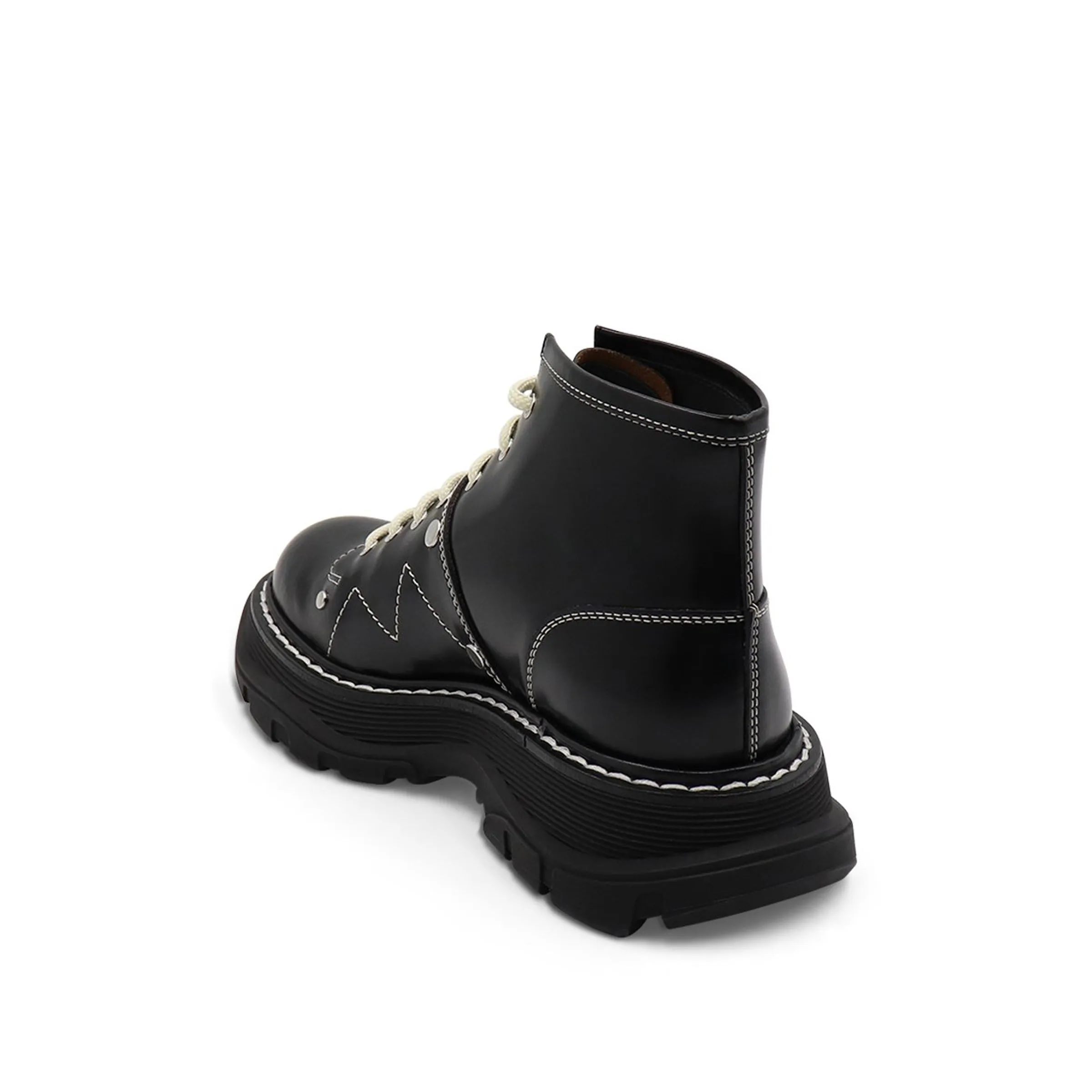 Tread Lace Up Boots in Black/Silver sold by MARAIS product image thumbnail 3