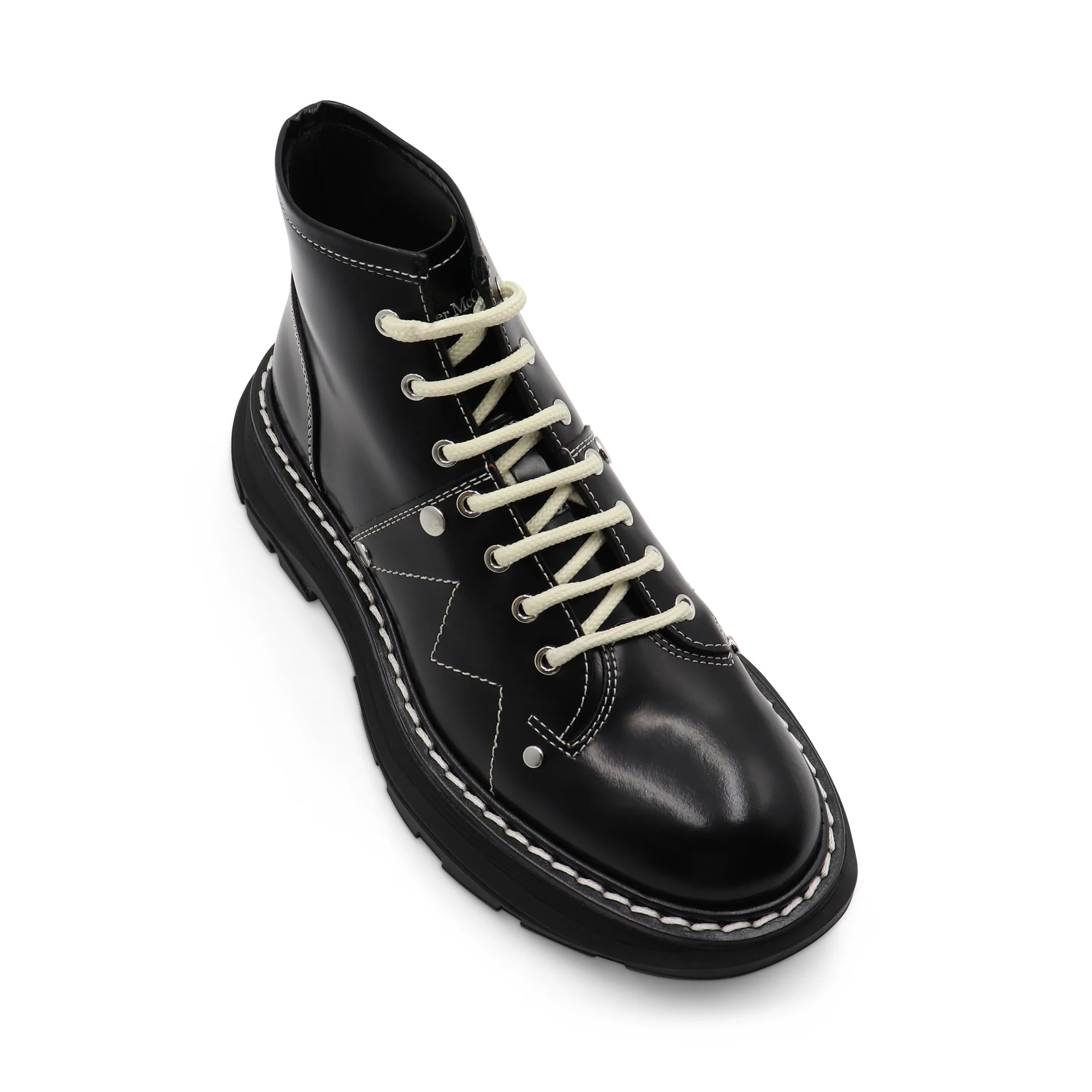 Tread Lace Up Boots in Black/Silver sold by MARAIS product image thumbnail 4