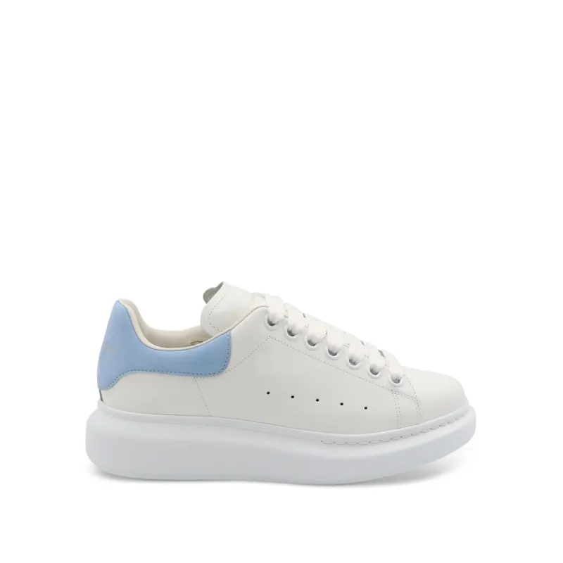 Larry Oversized Sneaker in White/Powder Blue made by Alexander McQueen