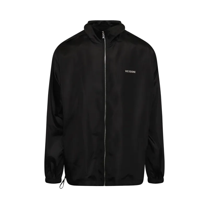 Logo Windbreaker Jacket in Black sold by MARAIS