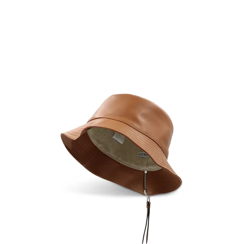 Fisherman Hat in Nappa Calfskin in Tan sold by MARAIS