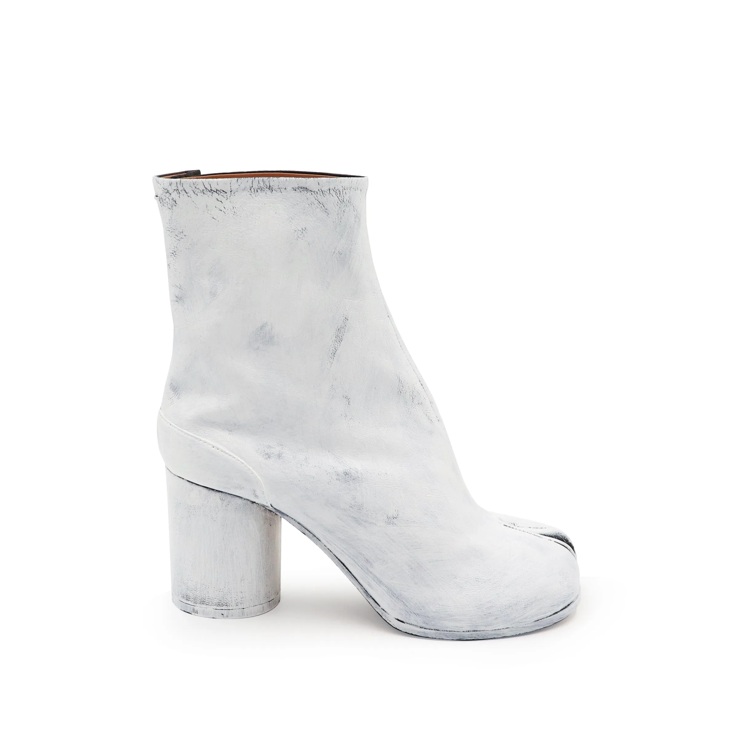 Tabi Bianchetto Ankle Boots 8cm Heel sold by MARAIS