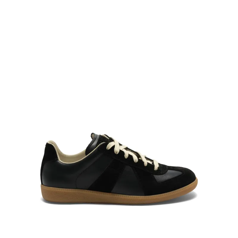 Replica Leather Sneaker in Black sold by MARAIS