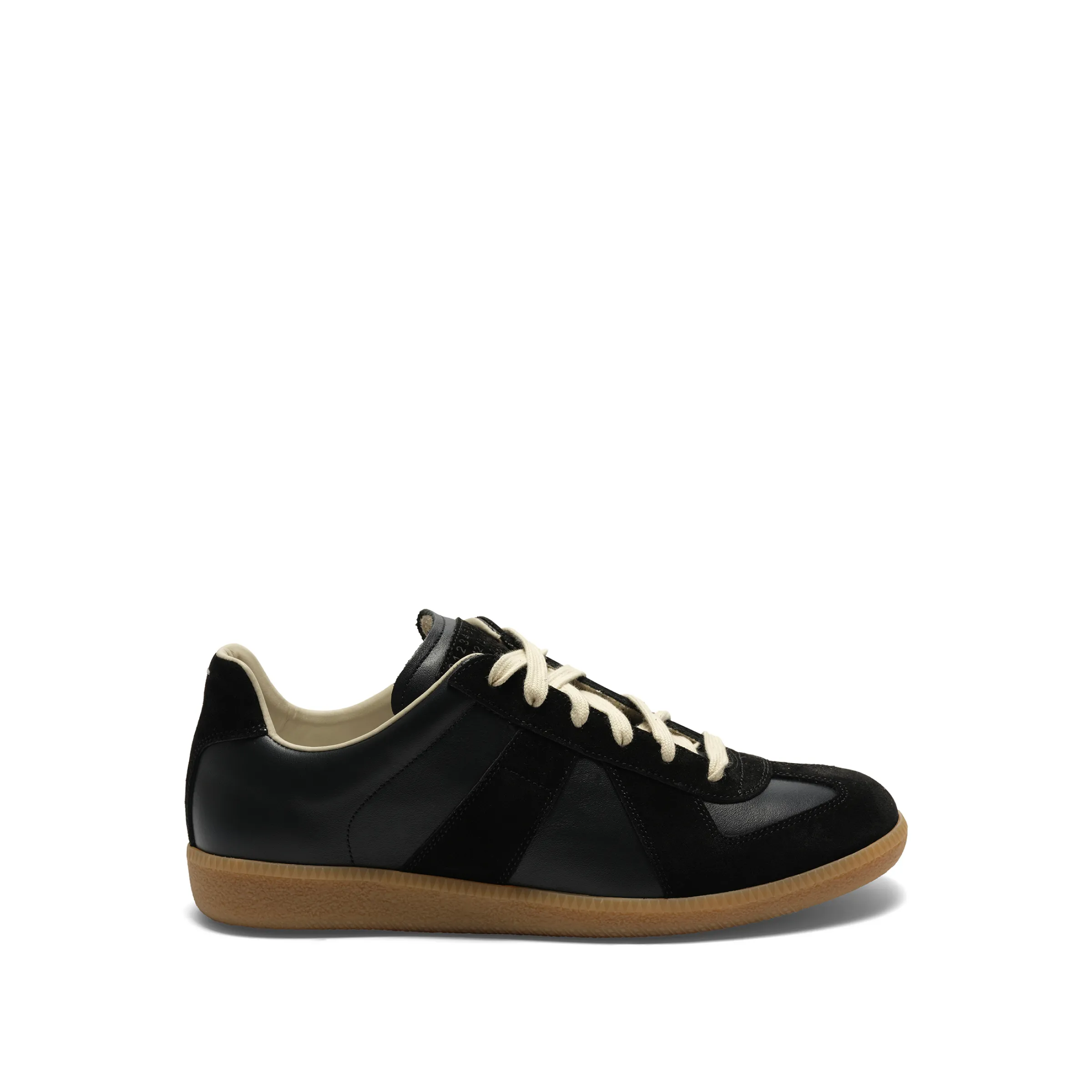 Replica Leather Sneaker in Black sold by MARAIS