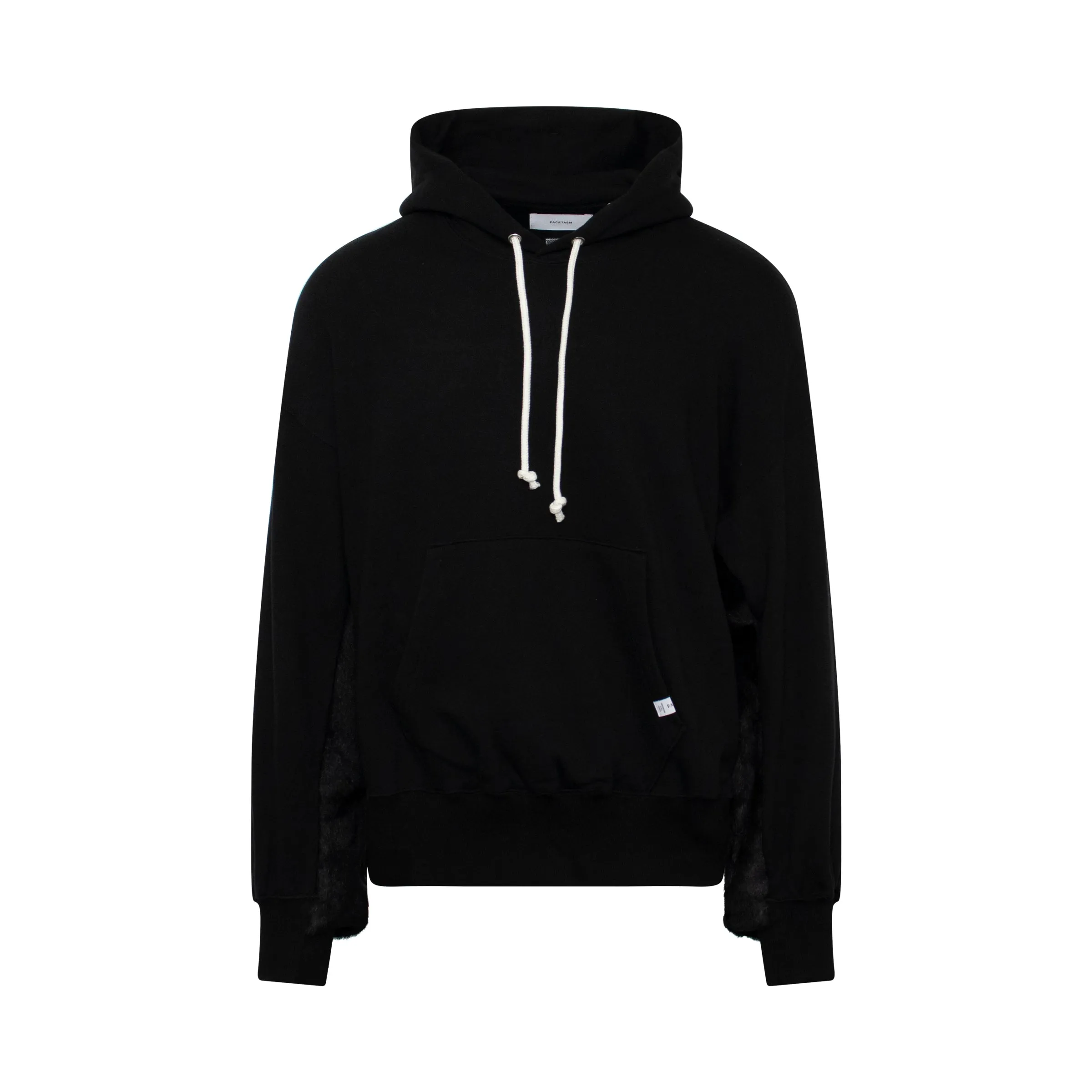 Faux Fur Hoodie in Black sold by MARAIS