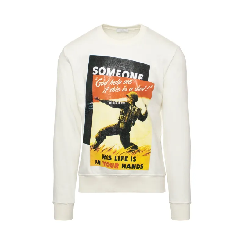 Propaganda 2 Sweatshirt in White sold by MARAIS