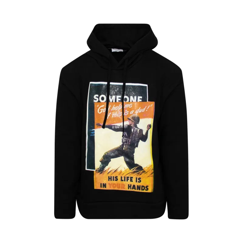 Propaganda 2 Hoodie in Black sold by MARAIS