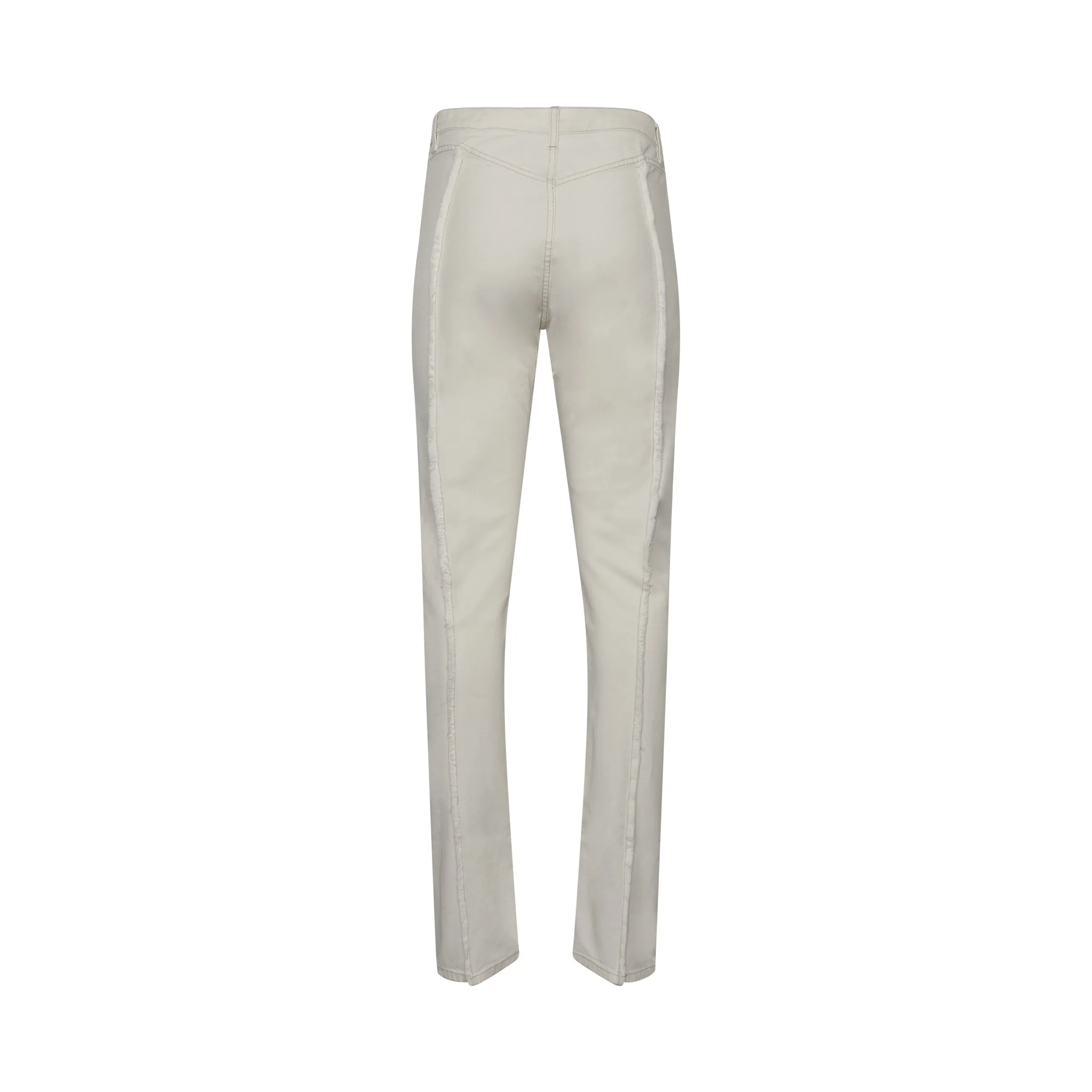 Frayed Straight Leg Jeans in White sold by MARAIS product image thumbnail 4