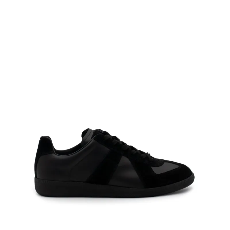 Replica Leather Sneaker in Black sold by MARAIS