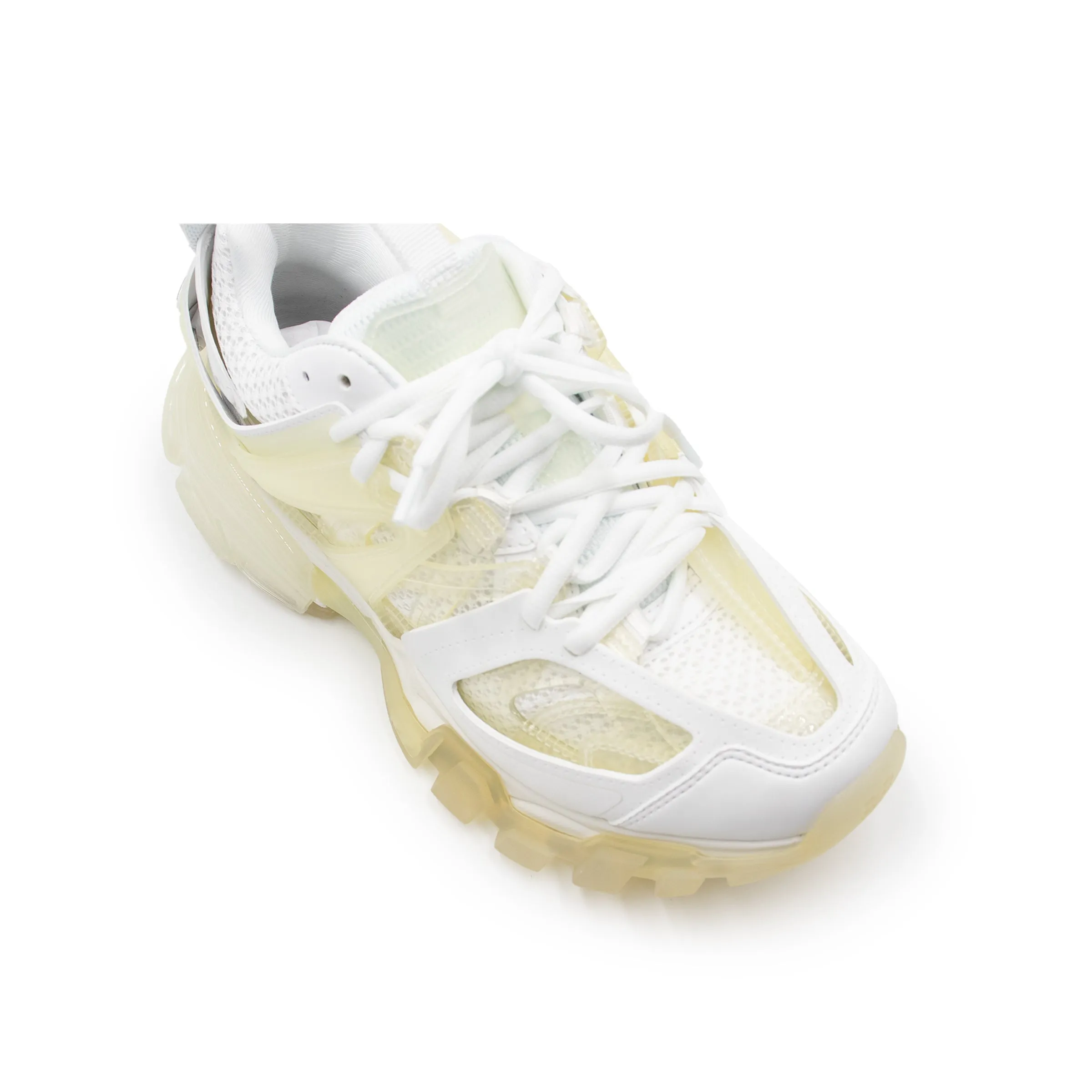Track Clear Sole Sneaker in White sold by MARAIS product image thumbnail 4