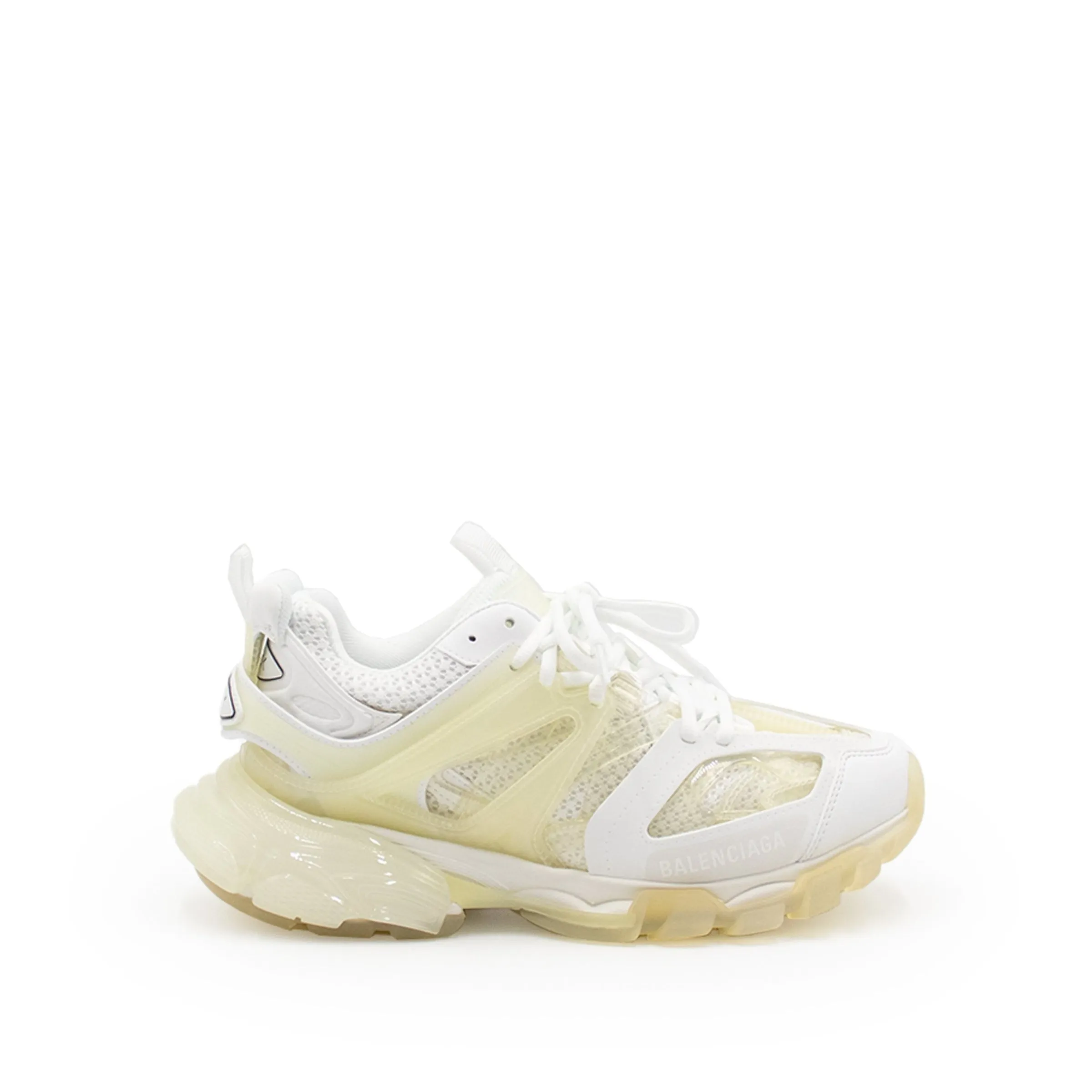Track Clear Sole Sneaker in White sold by MARAIS