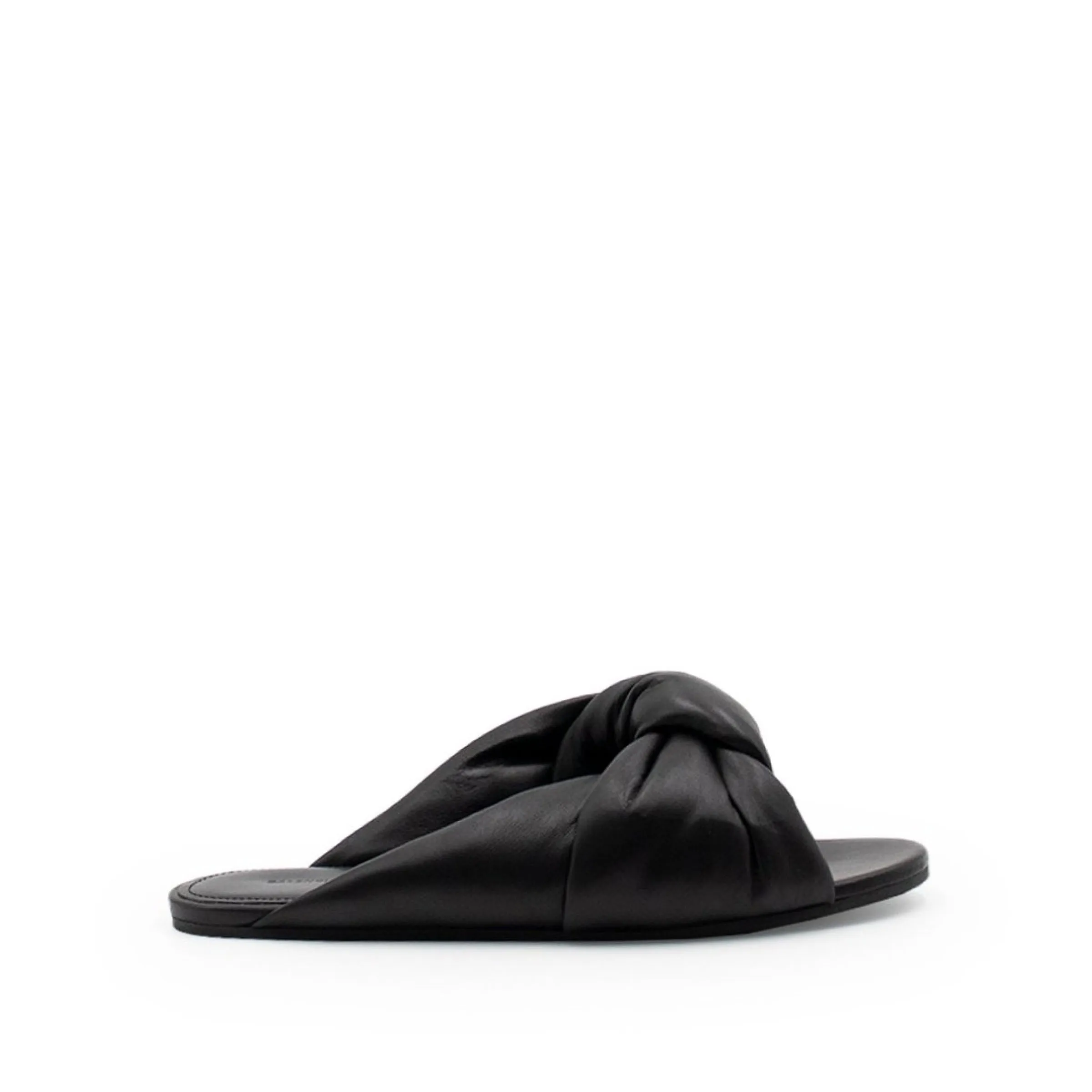 Drapy Flat Sandal in Black sold by MARAIS