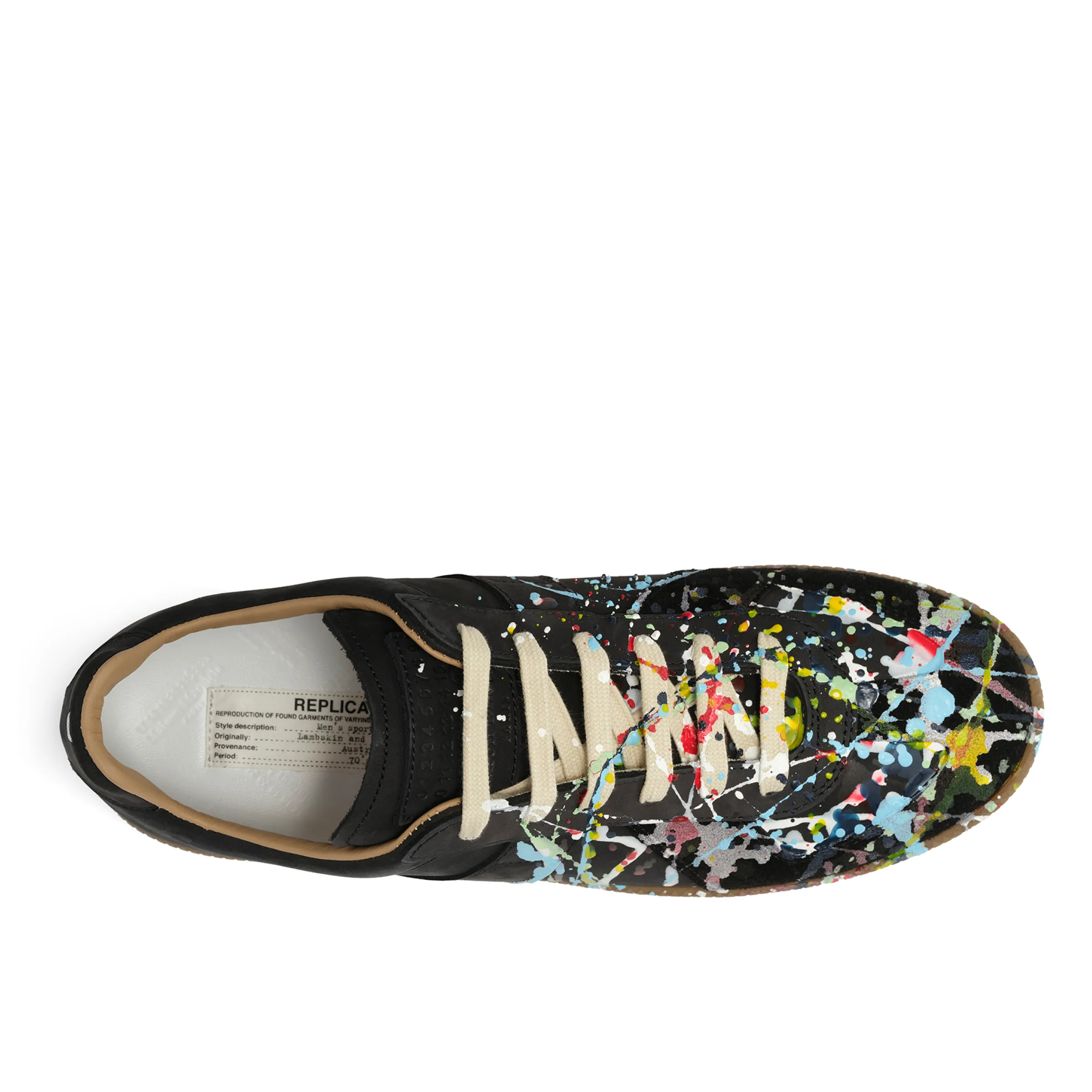 Replica Paint Splatter Sneaker in Black sold by MARAIS product image thumbnail 5