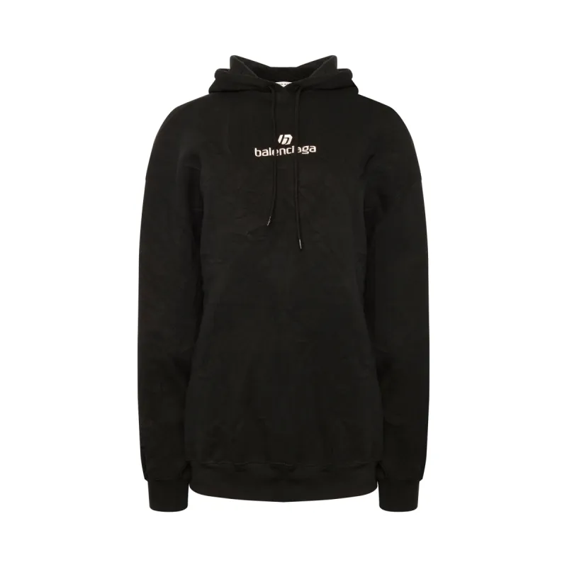 Sponsor Logo Hoodie in Black made by Balenciaga