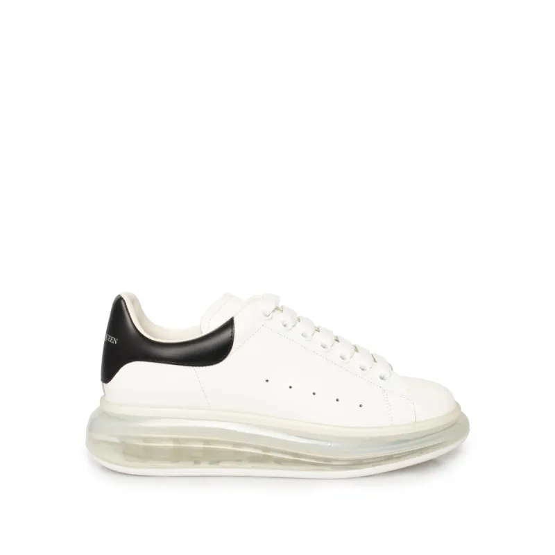 Larry Transparent Sole Sneaker in White/Black sold by MARAIS